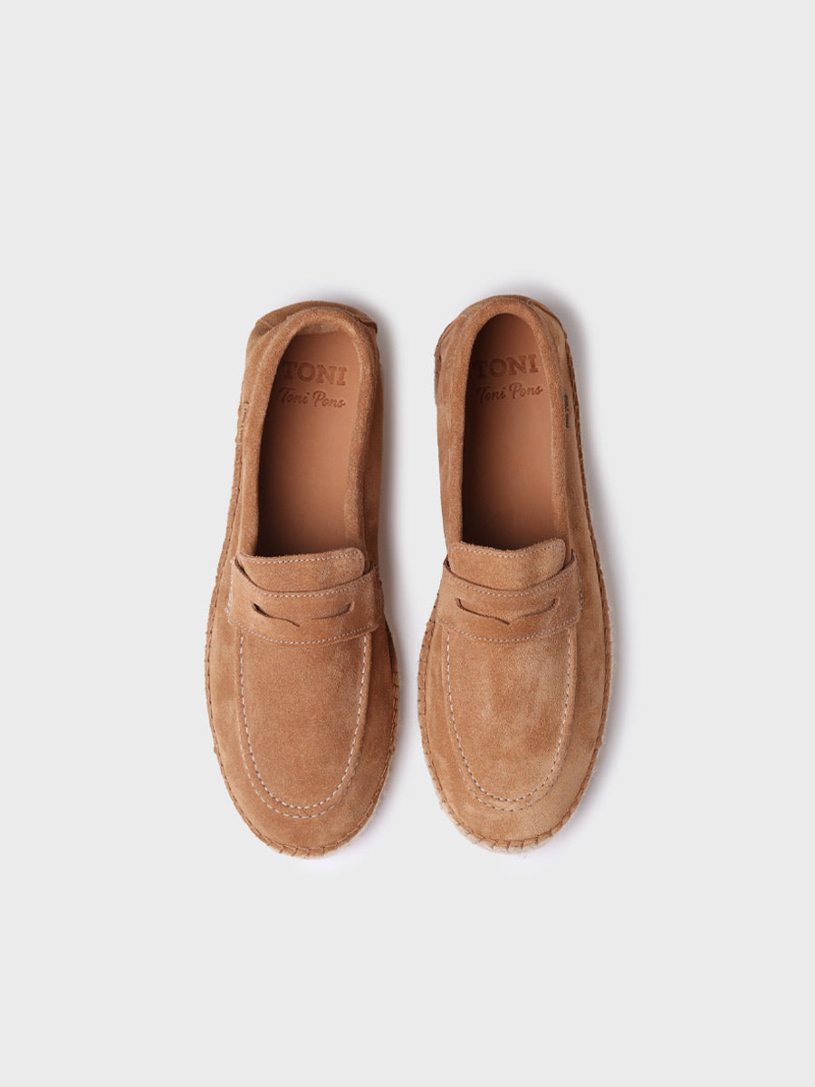 MENS ESPADRILLES IN SPLIT LEATHER -BENET