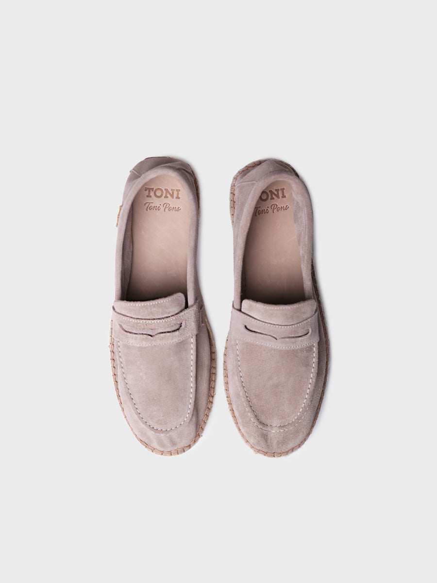 MENS ESPADRILLES IN SPLIT LEATHER -BENET