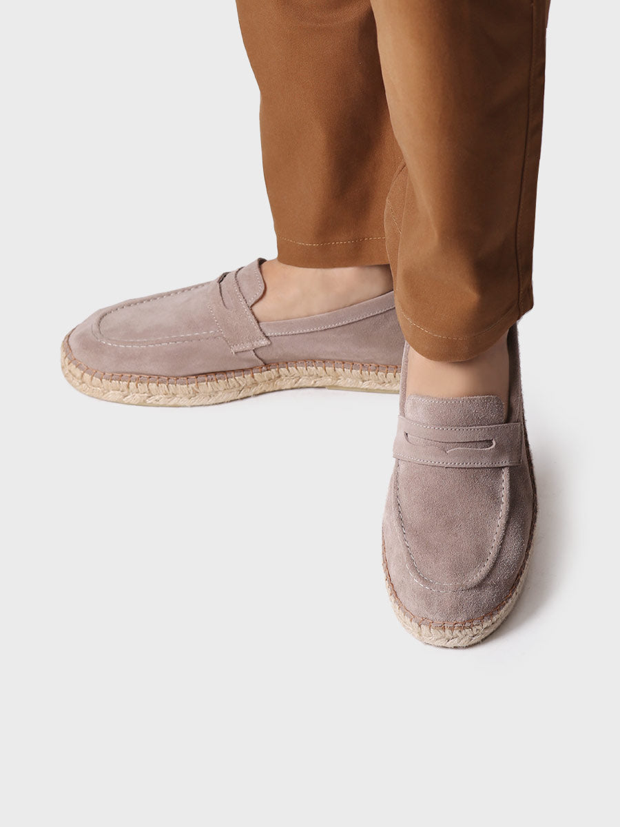 MENS ESPADRILLES IN SPLIT LEATHER -BENET