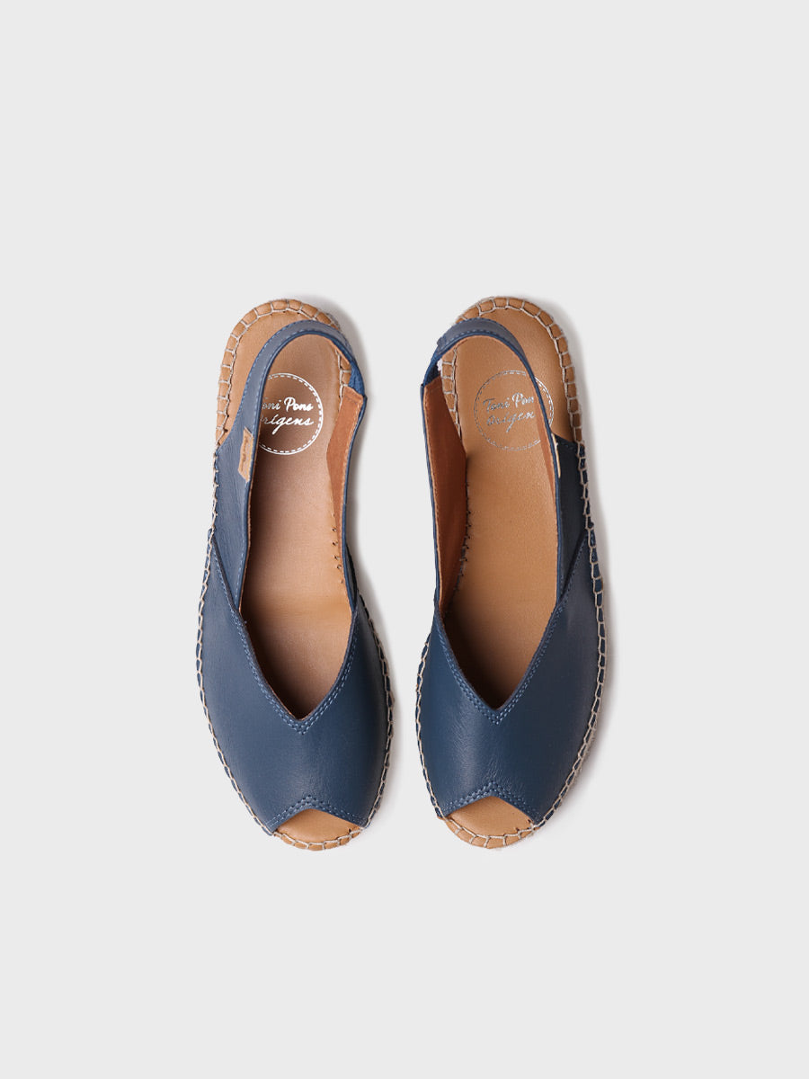 Women's wedge espadrilles in leather - BERNIA-P
