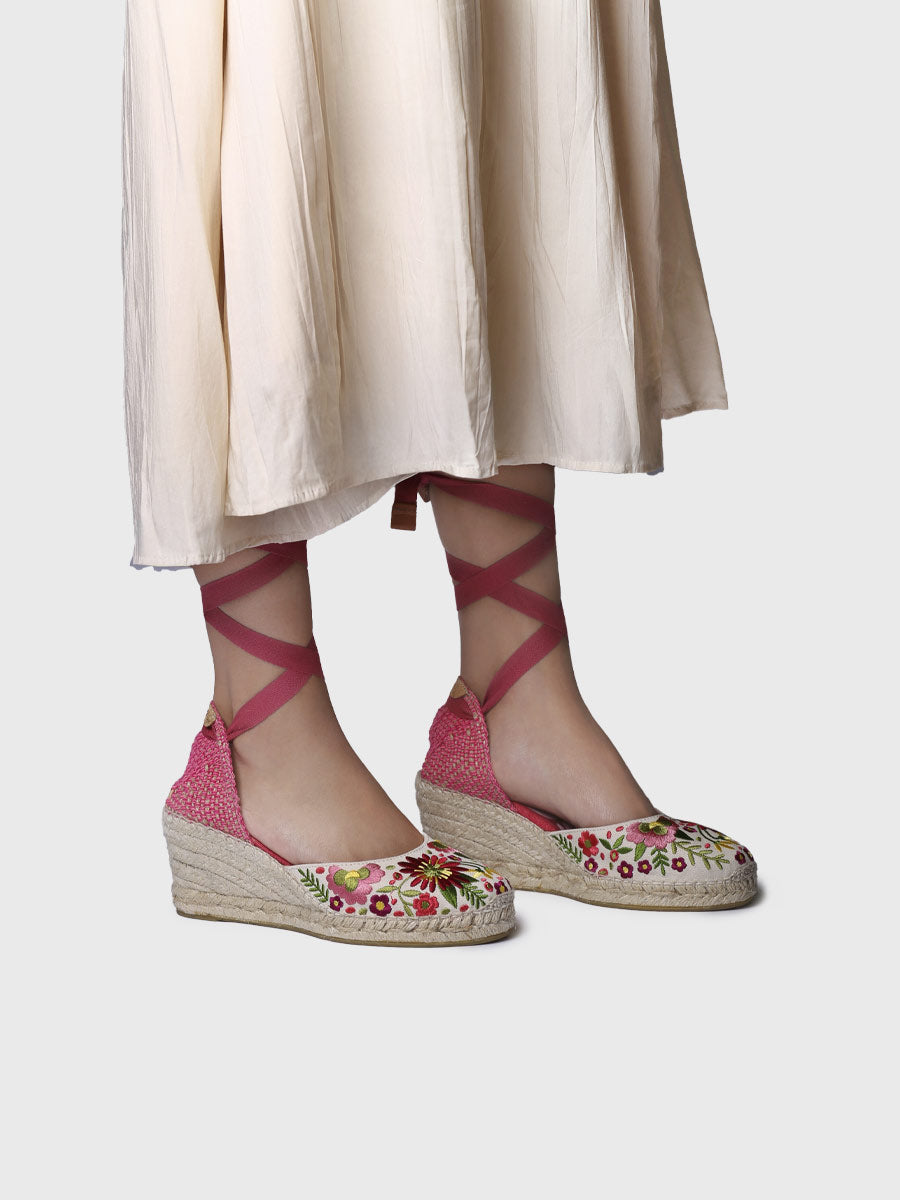 WOMEN'S EMBROIDERED WEDGE ESPADRILLES | CASTELL