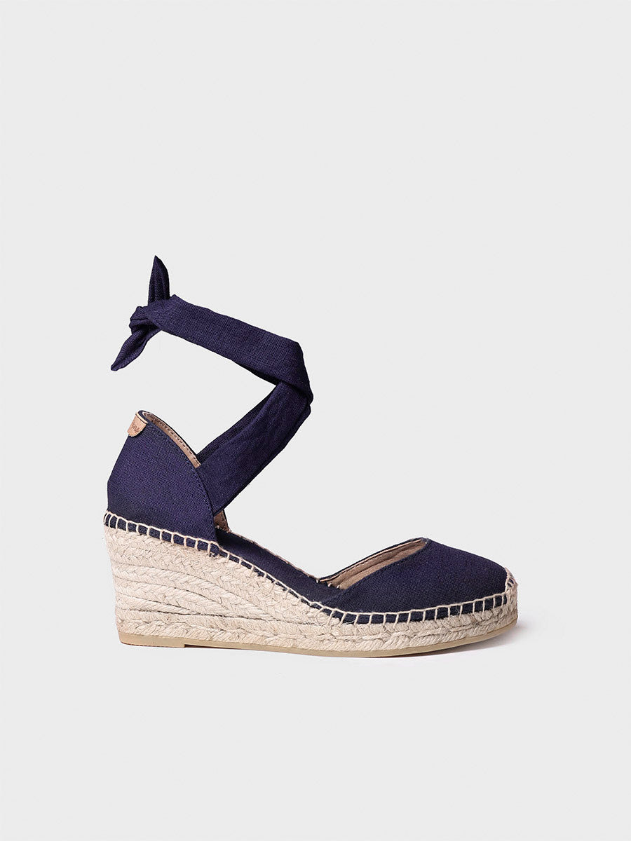 WEDGE ESPADRILLES WITH RIBBONS -JULIA