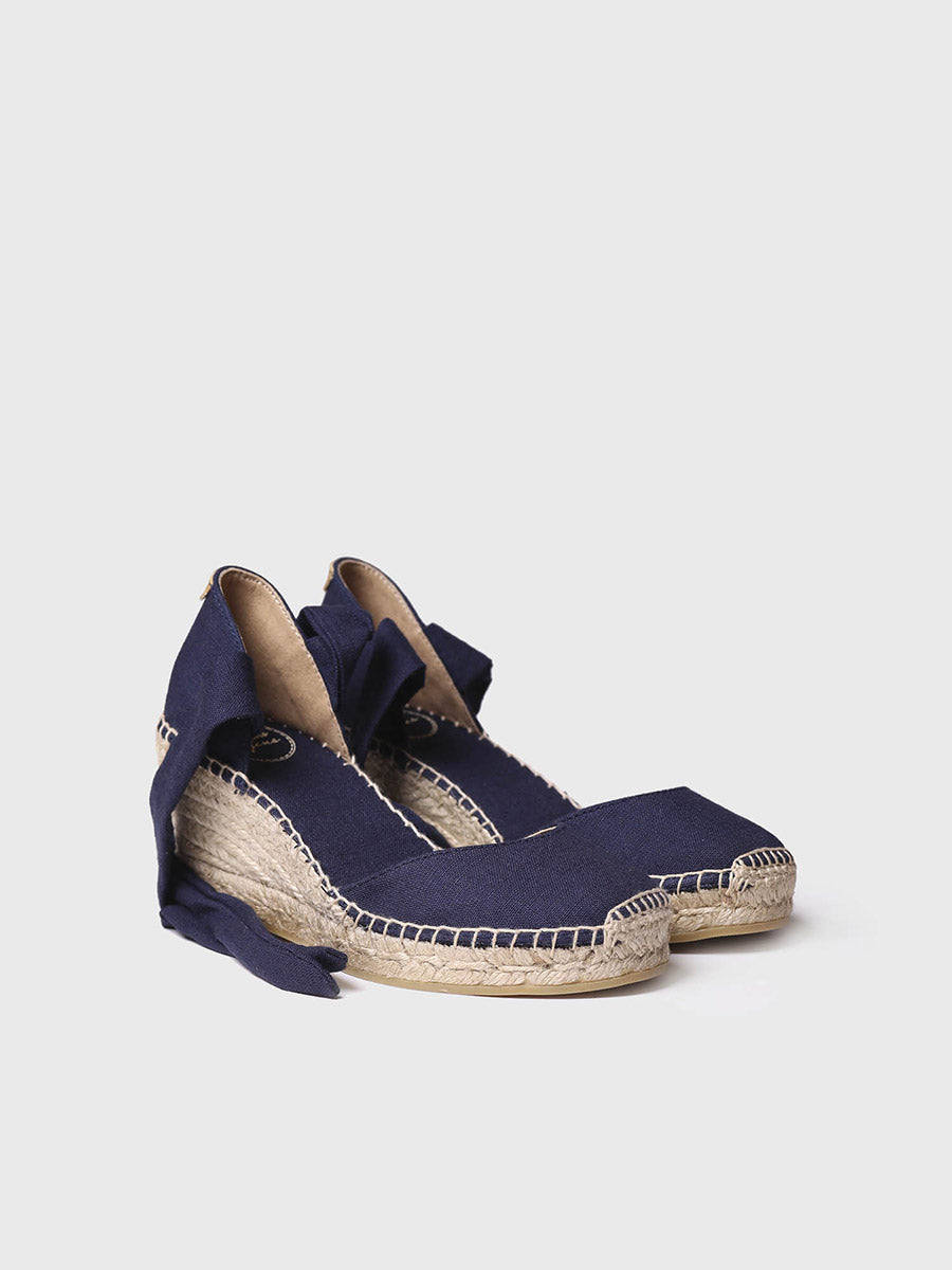 WEDGE ESPADRILLES WITH RIBBONS -JULIA