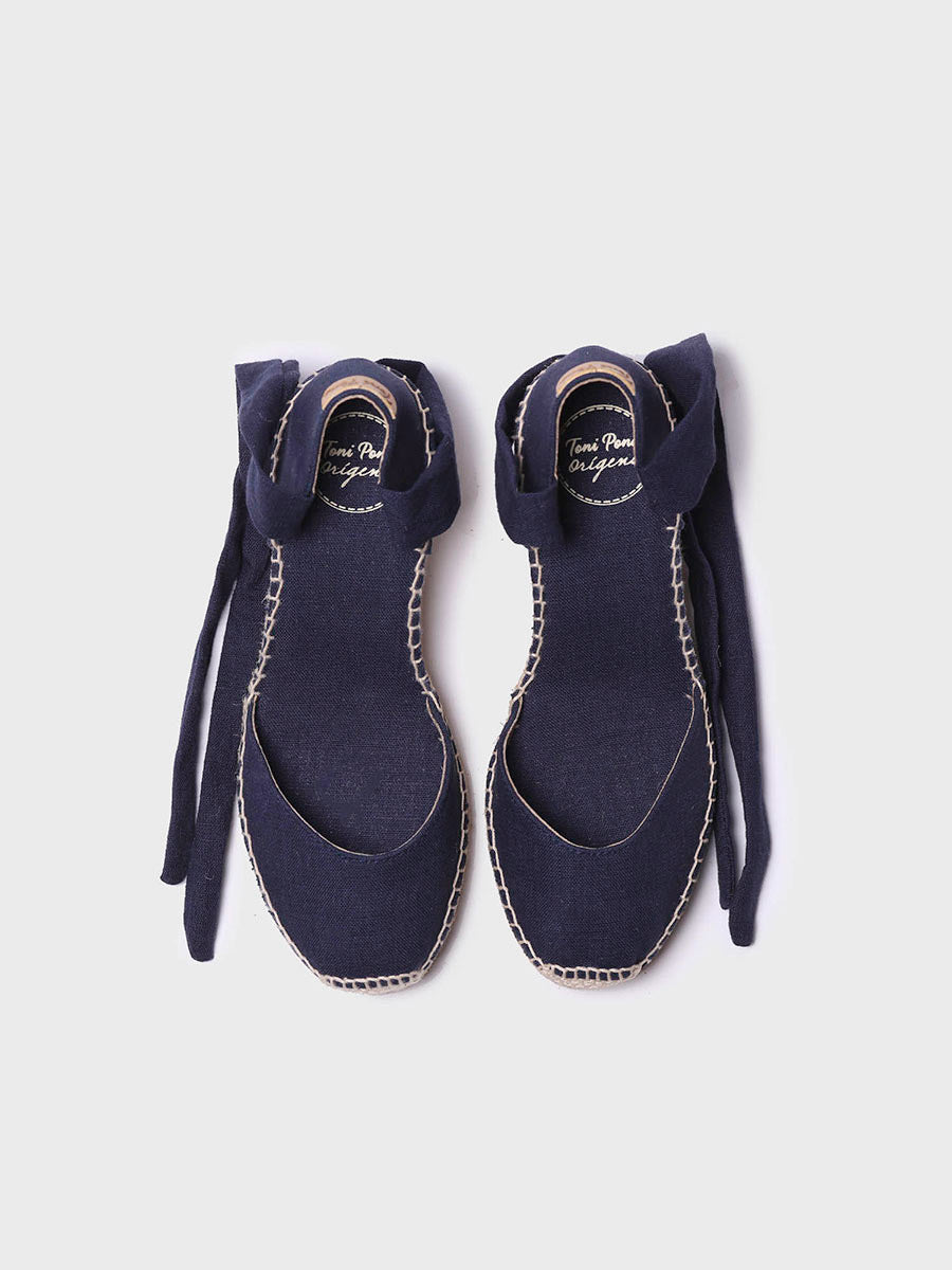 WEDGE ESPADRILLES WITH RIBBONS -JULIA