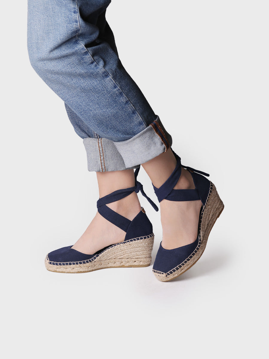 WEDGE ESPADRILLES WITH RIBBONS -JULIA