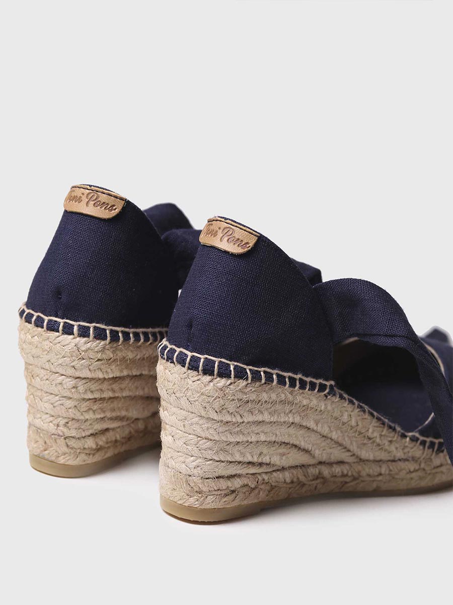 WEDGE ESPADRILLES WITH RIBBONS -JULIA