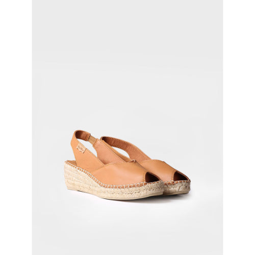 WEDGE ESPADRILLES IN LEATHER - BERNIA-P