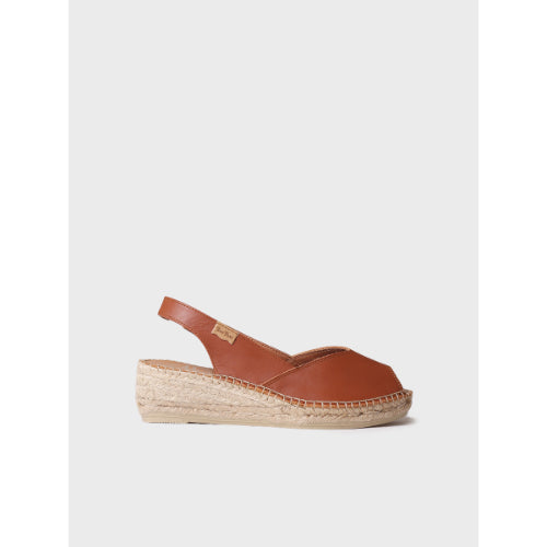 LEATHER WEDGE ESPADRILLES - BERNIA-P