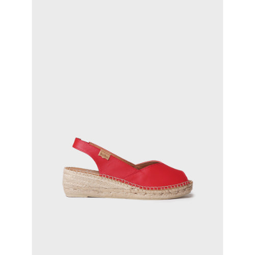 LEATHER WEDGE ESPADRILLES - BERNIA-P