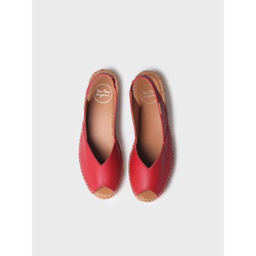 LEATHER WEDGE ESPADRILLES - BERNIA-P
