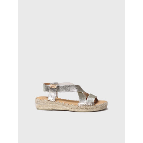 WOMEN'S FLAT METALLIC SANDAL - EIRE-RC