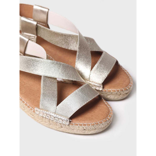 WOMEN'S FLAT METALLIC SANDAL - EIRE-RC