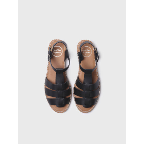 WOMEN'S FLAT FISHERMAN SANDALS IN LEATHER - EMMA