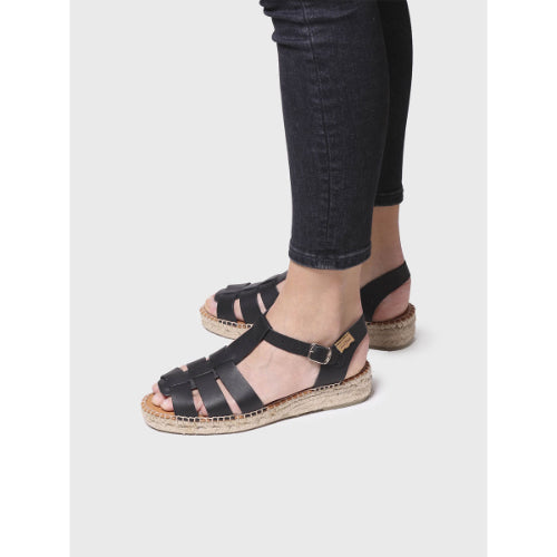 WOMEN'S FLAT FISHERMAN SANDALS IN LEATHER - EMMA