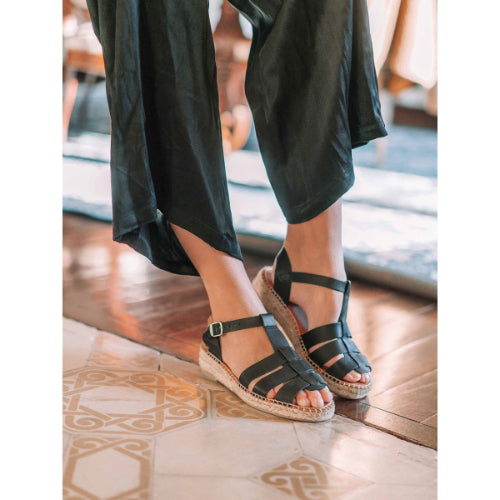 WOMEN'S FLAT FISHERMAN SANDALS IN LEATHER - EMMA