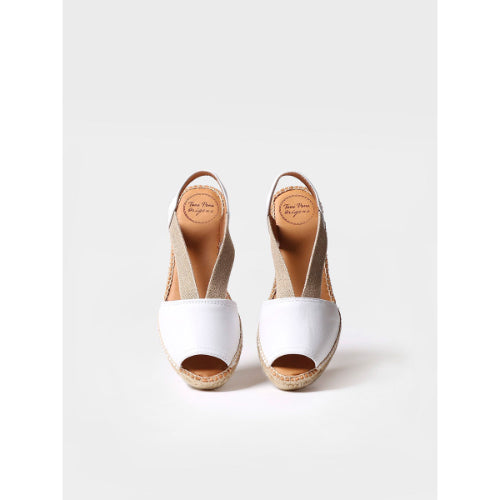 FLAT LEATHER SANDAL WITH ELASTICS - ETNA