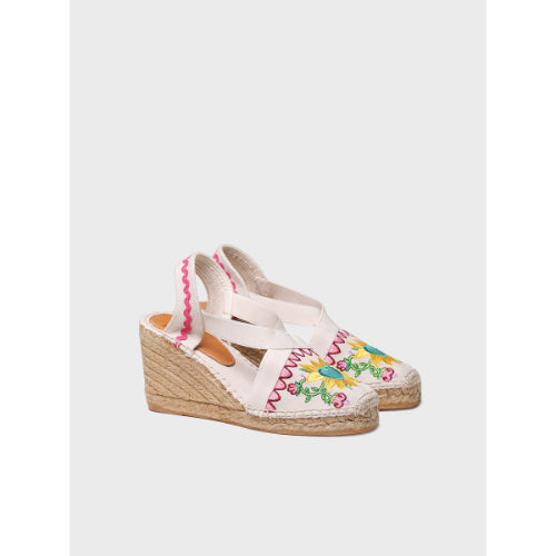 MULTOCOLORED IBICENCA ESPADRILLE - GARDENIA