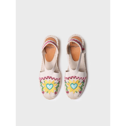 MULTOCOLORED IBICENCA ESPADRILLE - GARDENIA
