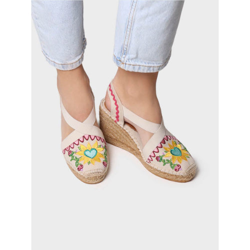 MULTOCOLORED IBICENCA ESPADRILLE - GARDENIA