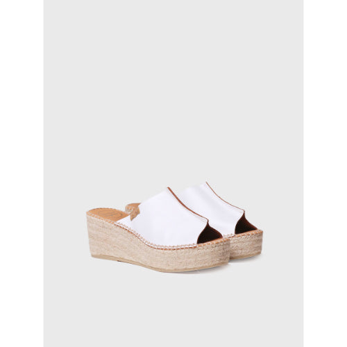 ESPADRILLE IN WHITE LEATHER- IVONNE