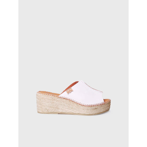 ESPADRILLE IN WHITE LEATHER- IVONNE