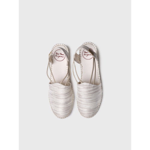WEDGE ESPADRILLES WITH ELASTIC STRAPS IN EVUDO - TANIA-ZR