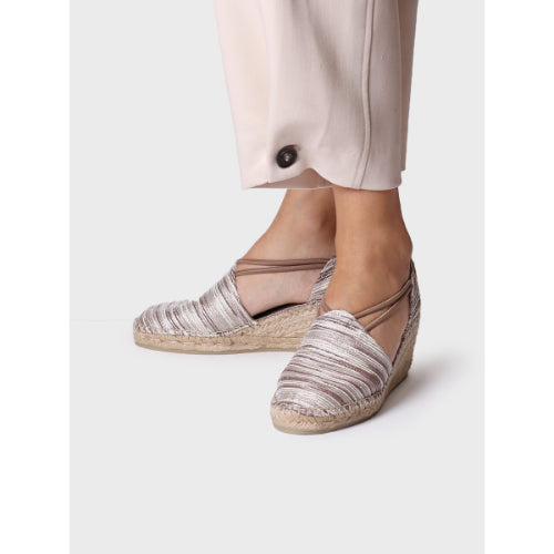 WEDGE ESPADRILLES WITH ELASTIC STRAPS - TANIA-ZR