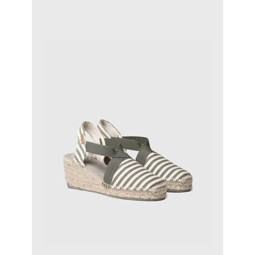 SAILOR WEDGE ESPADRILLE IN KHAKI COLOR - TERRA-DD