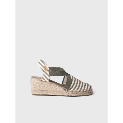 SAILOR WEDGE ESPADRILLE IN KHAKI COLOR - TERRA-DD