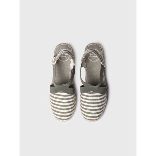 SAILOR WEDGE ESPADRILLE IN KHAKI COLOR - TERRA-DD