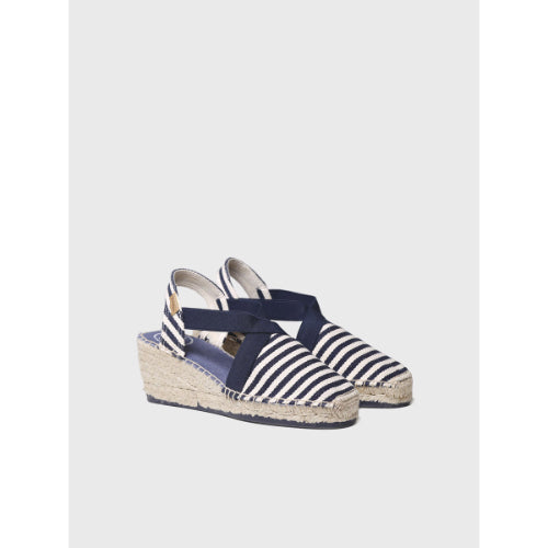 NAVY BLUE SEAWEDGEESPADRILLE - TERRA-DD