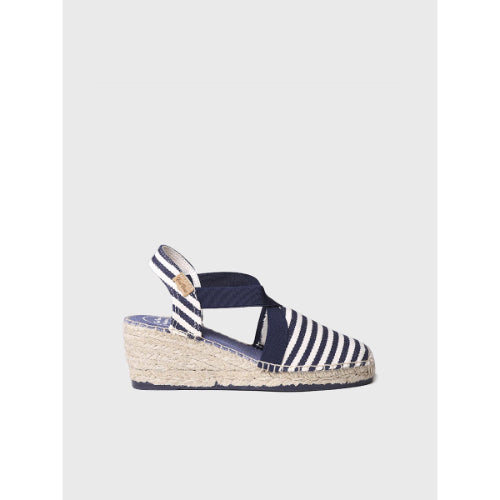 NAVY BLUE SEAWEDGEESPADRILLE - TERRA-DD