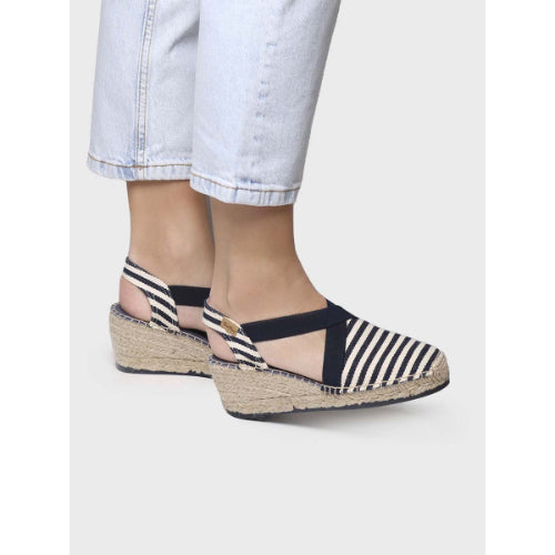 NAVY BLUE SEAWEDGEESPADRILLE - TERRA-DD