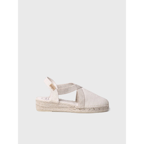 WOMEN'S FLAT VEGAN ESPADRILLES IN COTTON FABRIC - VERDI-V