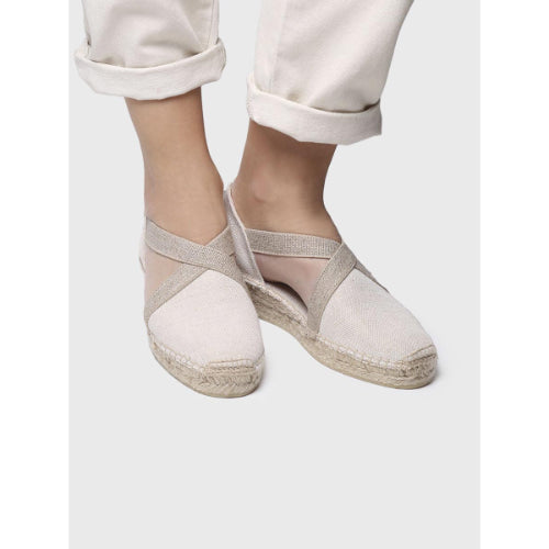 WOMEN'S FLAT VEGAN ESPADRILLES IN COTTON FABRIC - VERDI-V