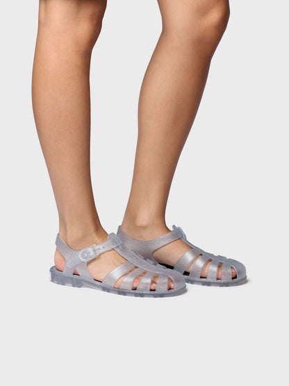 CALA - WOMEN'S WATERPROOF JELLY SANDALS WITH GLITTER
