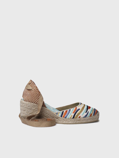 WOMEN'S EMBROIDERED WEDGE ESPADRILLES | CASTELL