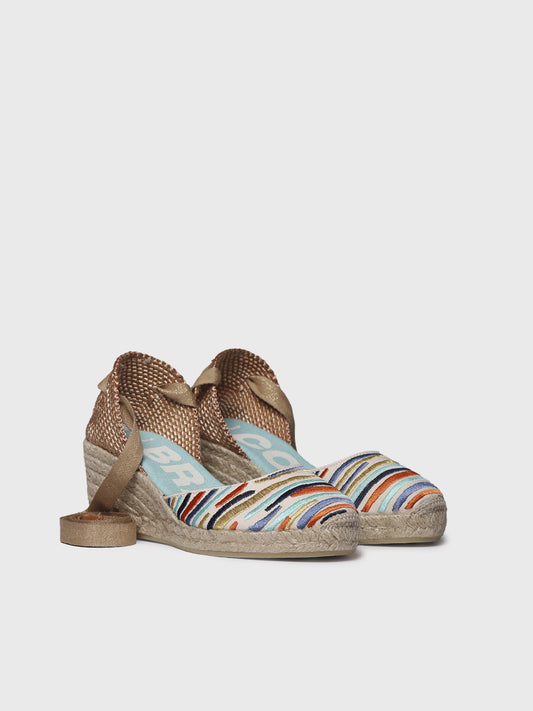 WOMEN'S EMBROIDERED WEDGE ESPADRILLES | CASTELL