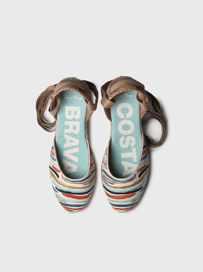 WOMEN'S EMBROIDERED WEDGE ESPADRILLES | CASTELL