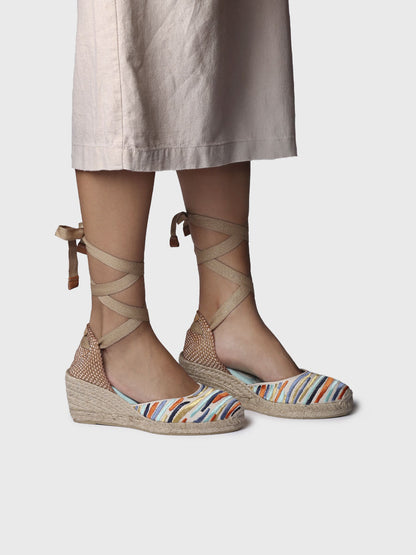 WOMEN'S EMBROIDERED WEDGE ESPADRILLES | CASTELL