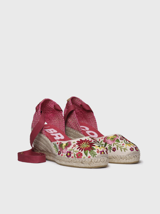 WOMEN'S EMBROIDERED WEDGE ESPADRILLES | CASTELL