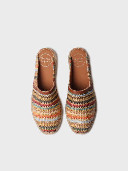 WOMEN'S MULE ESPADRILLES IN MULTICOLOURED RAFFIA | DENISE-NM