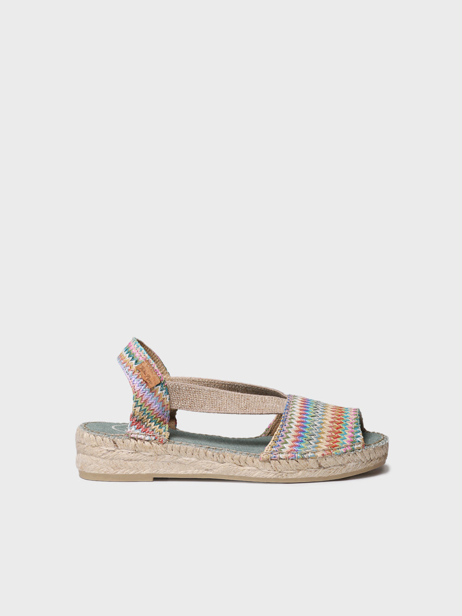 WOMEN'S ESPADRILLES IN MULTICOLOURED RAFFIA | ESTEL-MH