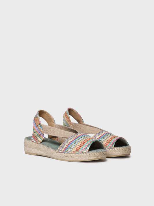 WOMEN'S ESPADRILLES IN MULTICOLOURED RAFFIA | ESTEL-MH