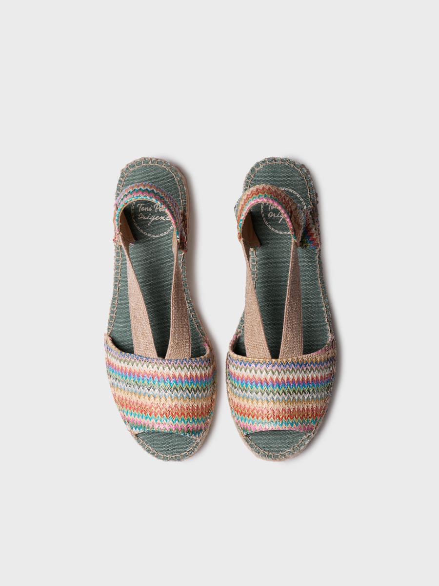WOMEN'S ESPADRILLES IN MULTICOLOURED RAFFIA | ESTEL-MH