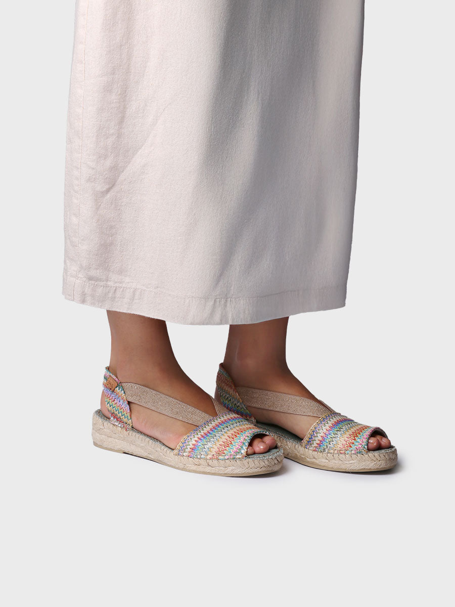 WOMEN'S ESPADRILLES IN MULTICOLOURED RAFFIA | ESTEL-MH