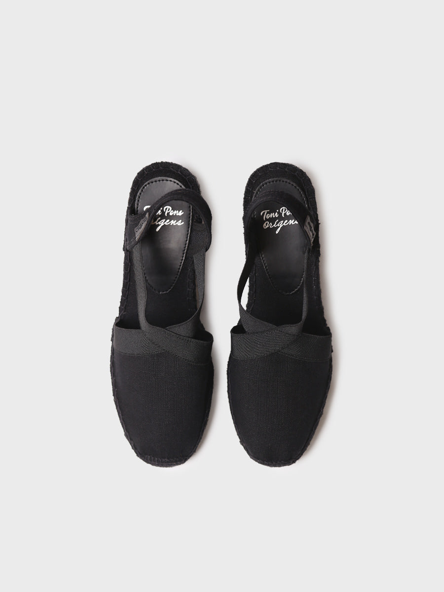 WOMEN'S ESPADRILLE WITH JUTE WEDGE AND ELASTICS-FABI