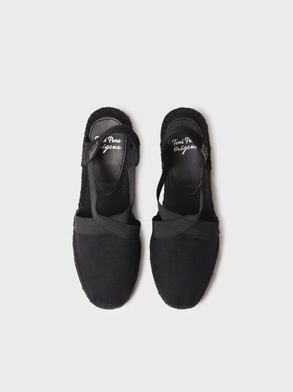 WOMEN'S ESPADRILLE WITH JUTE WEDGE AND ELASTICS-FABI