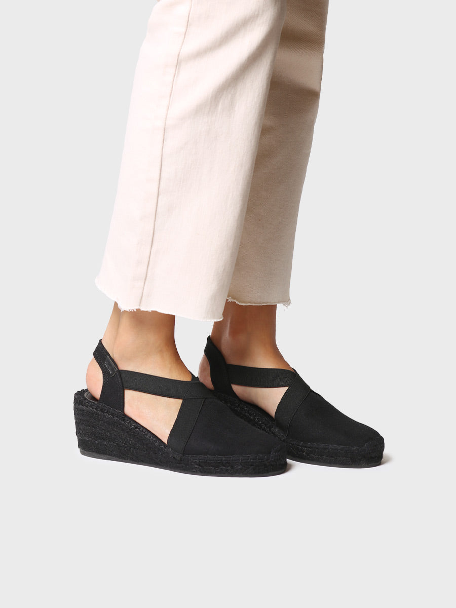 WOMEN'S ESPADRILLE WITH JUTE WEDGE AND ELASTICS-FABI