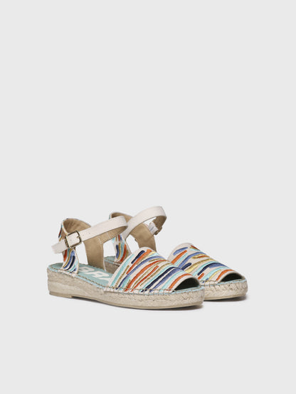 WOMEN'S EMBROIDERED ESPADRILLES WITH ADJUSTABLE ANKLE STRAP | GARBET